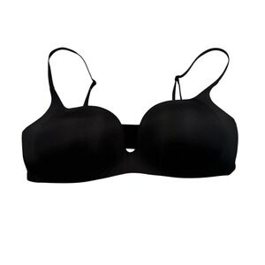 SKIMS Plunge Bra Women 44DD Onyx Black Seamless Molded Cup BA-PLG-3214‎